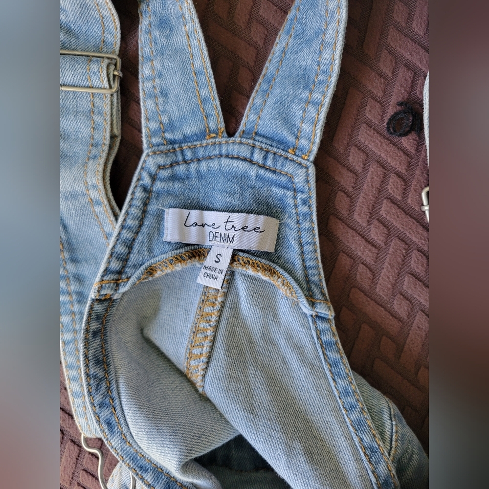 Denim Blue Women's Overall Dress - Picture 2 of 7